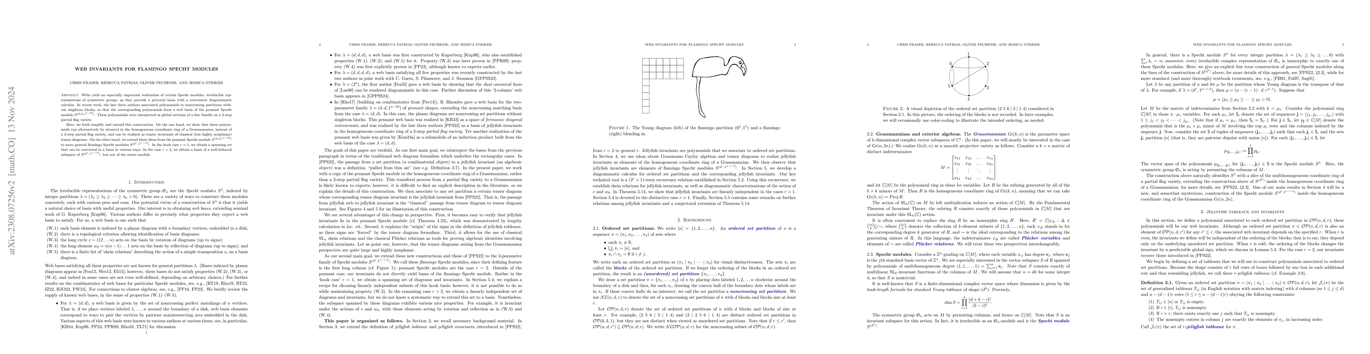 Thumbnail for Web invariants for flamingo Specht modules