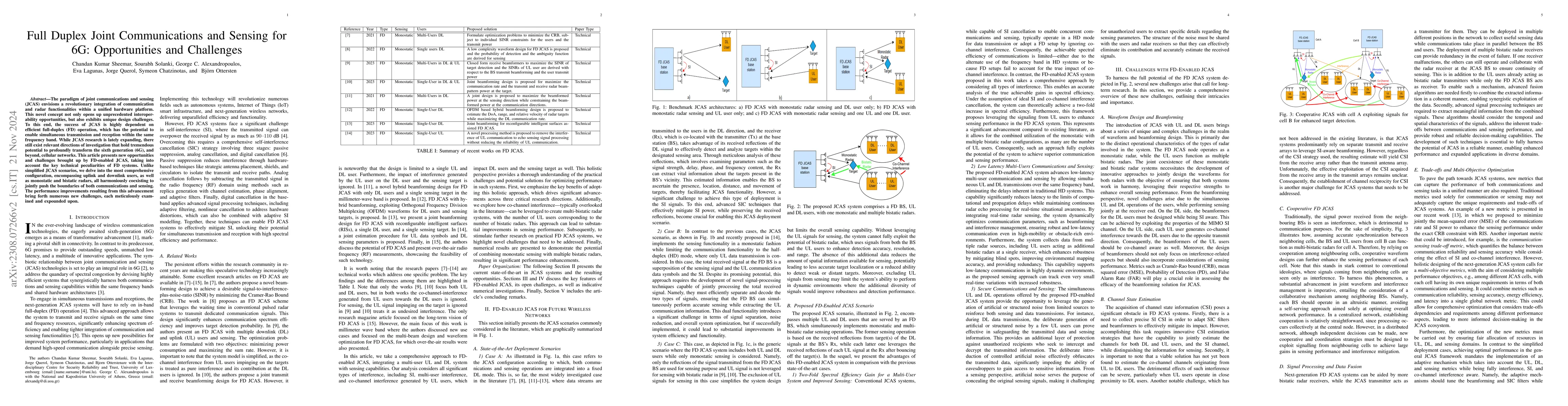 Thumbnail for Full Duplex Joint Communications and Sensing for 6G: Opportunities and
  Challenges
