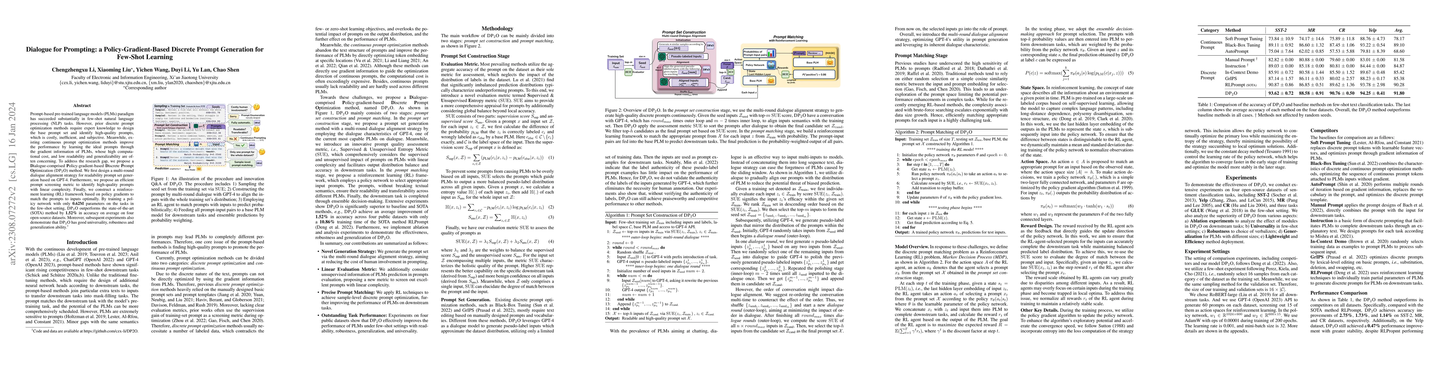 Thumbnail for Dialogue for Prompting: a Policy-Gradient-Based Discrete Prompt
  Generation for Few-shot Learning
