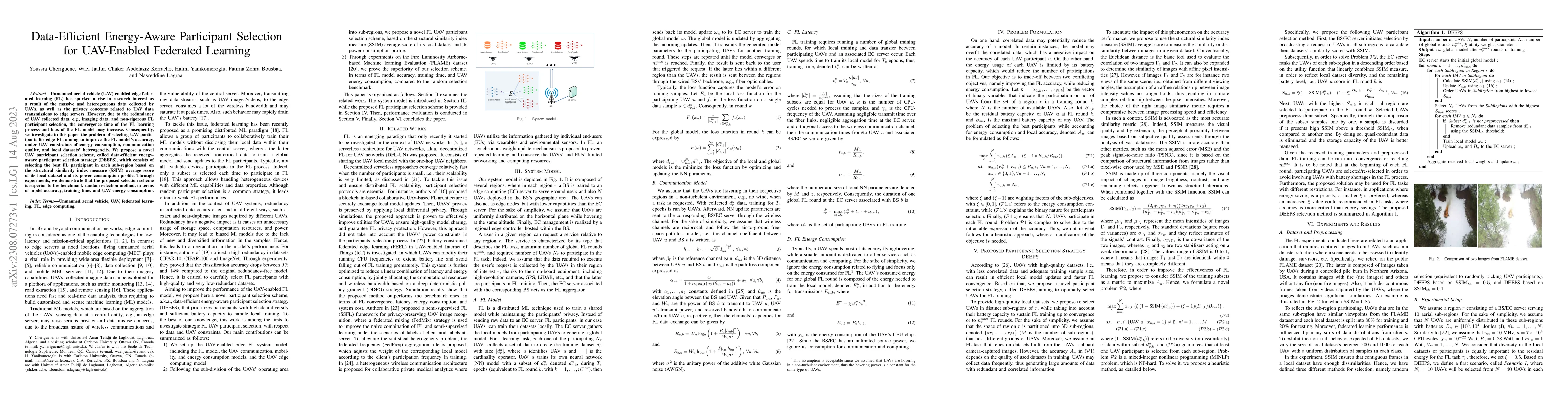 Thumbnail for Data-Efficient Energy-Aware Participant Selection for UAV-Enabled
  Federated Learning