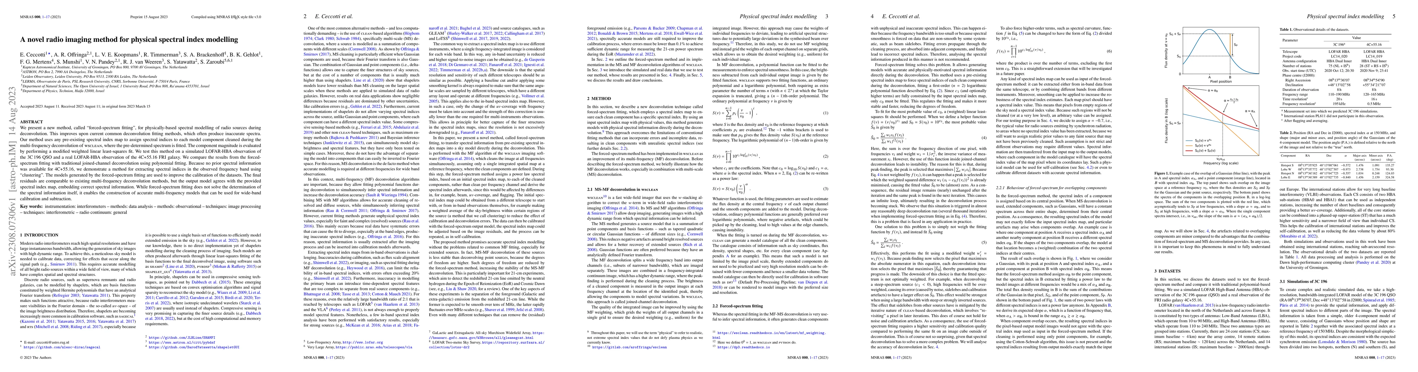 Thumbnail for A novel radio imaging method for physical spectral index modelling