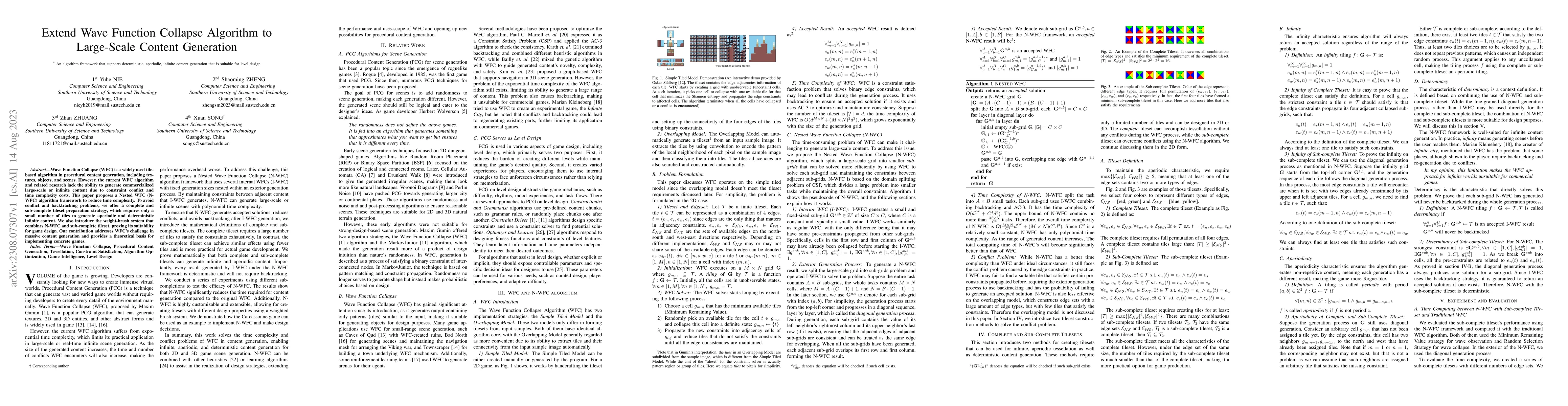 Thumbnail for Extend Wave Function Collapse to Large-Scale Content Generation