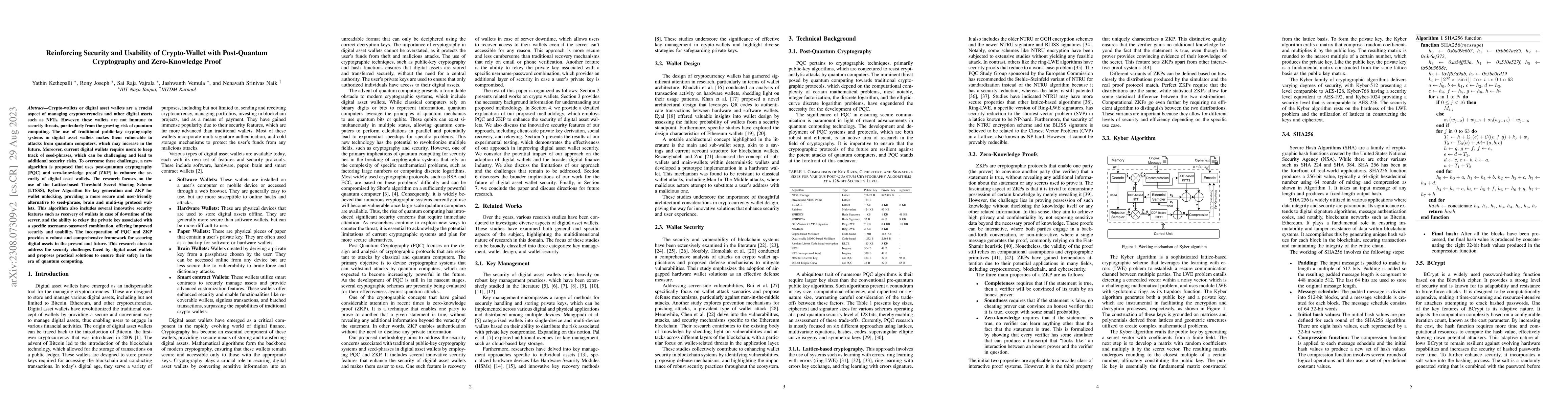 Thumbnail for Reinforcing Security and Usability of Crypto-Wallet with Post-Quantum
  Cryptography and Zero-Knowledge Proof