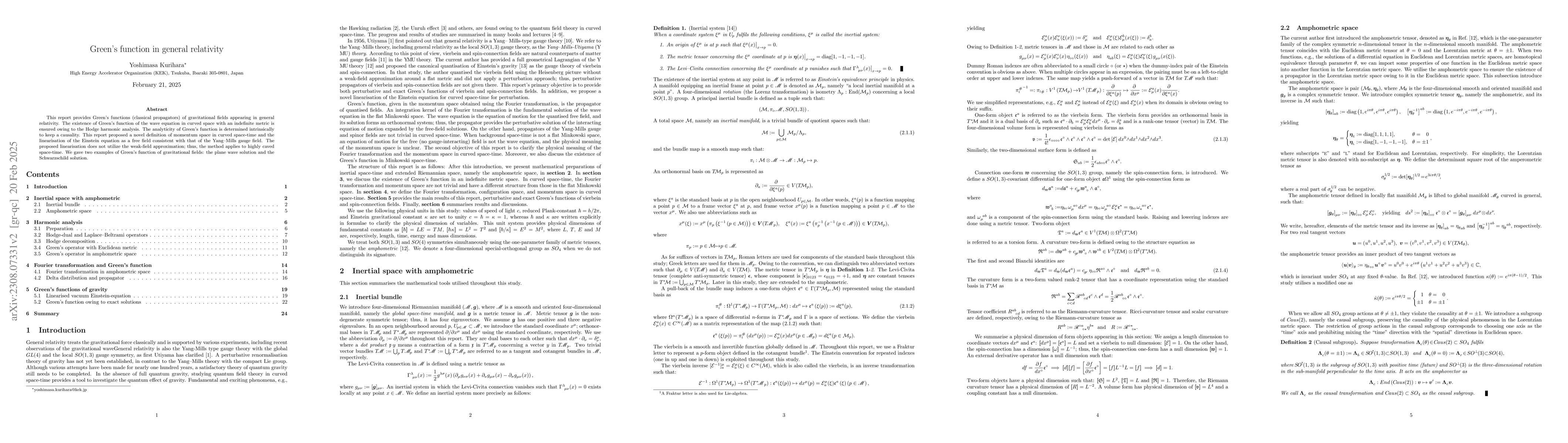Thumbnail for Green's function in general relativity