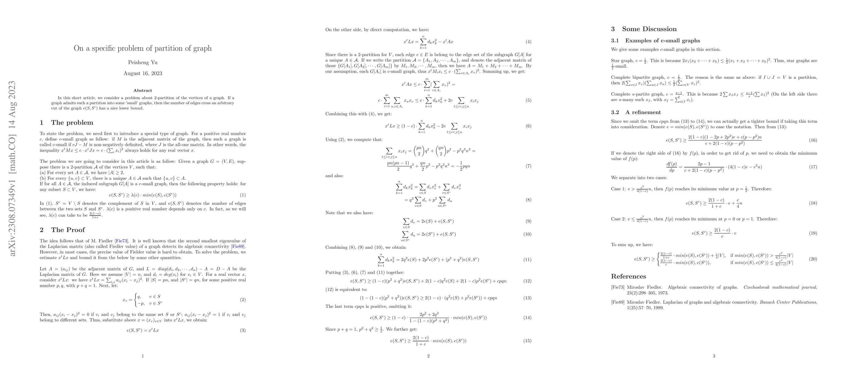 Thumbnail for On a specific problem of partition of graph