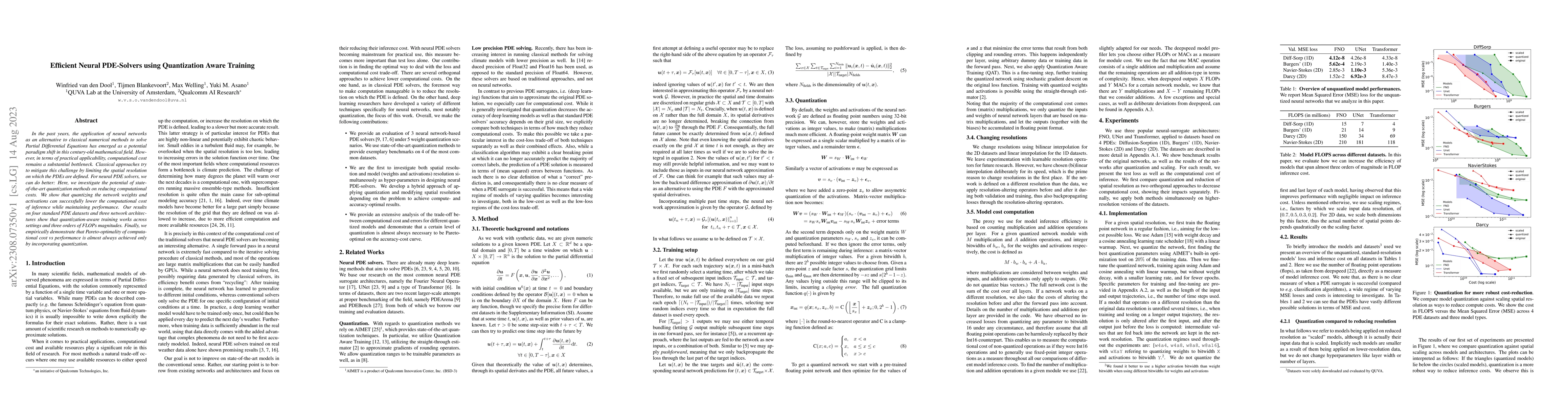 Thumbnail for Efficient Neural PDE-Solvers using Quantization Aware Training