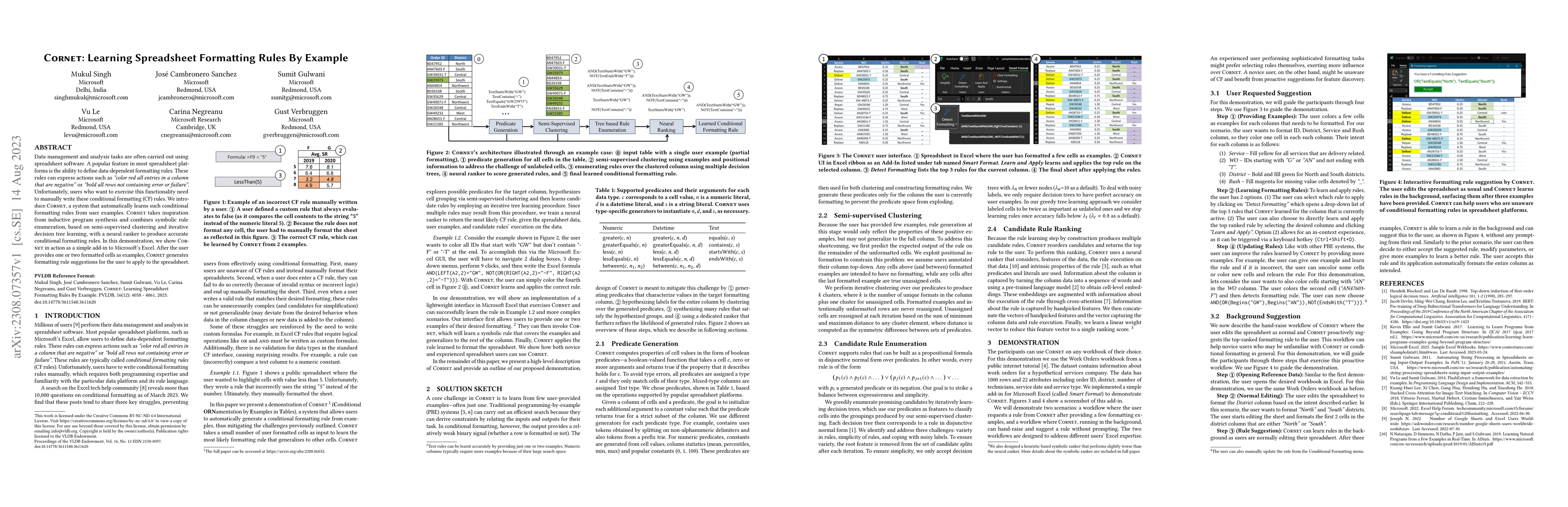 Thumbnail for Demonstration of CORNET: A System For Learning Spreadsheet Formatting
  Rules By Example