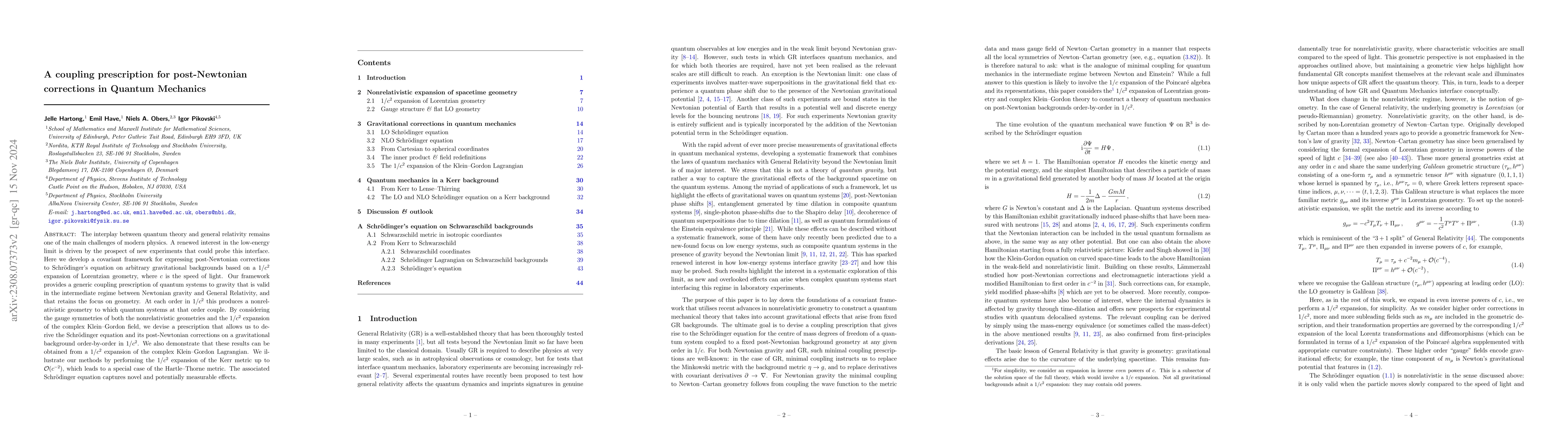 Thumbnail for A coupling prescription for post-Newtonian corrections in Quantum
  Mechanics