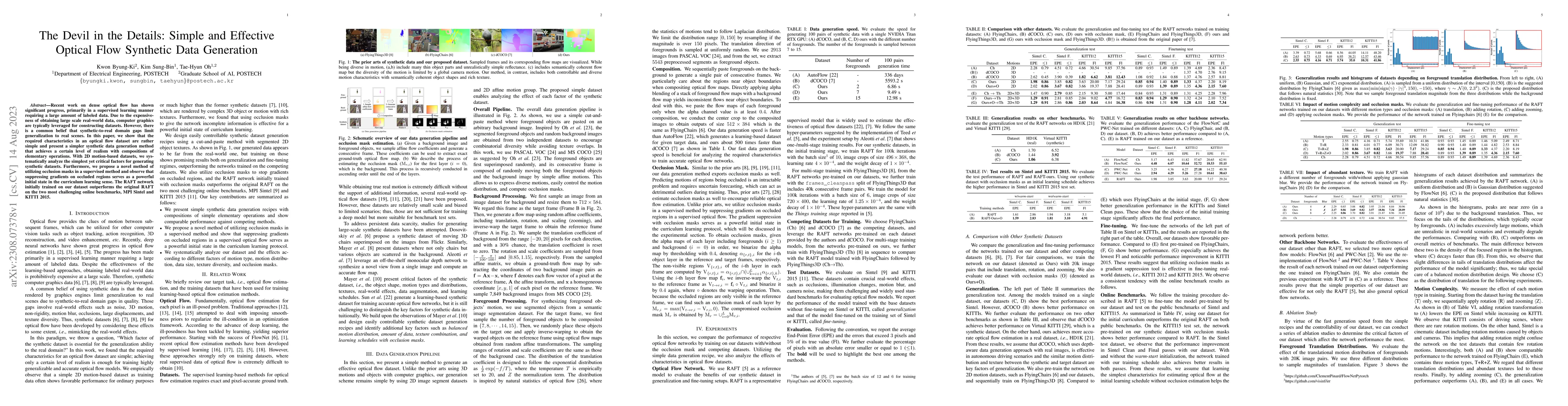 Thumbnail for The Devil in the Details: Simple and Effective Optical Flow Synthetic
  Data Generation