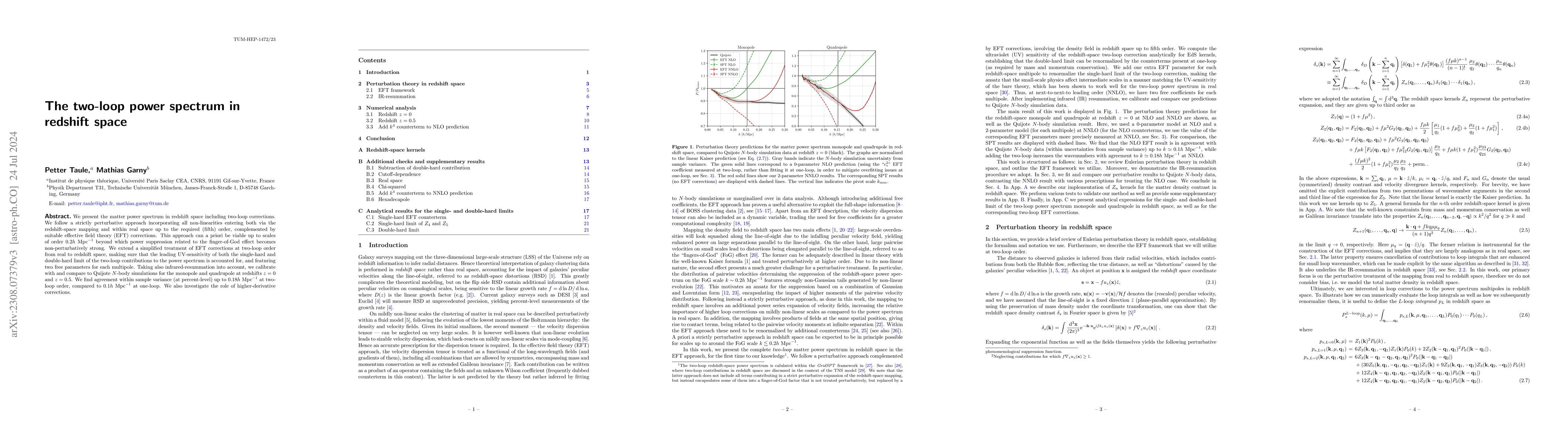 Thumbnail for The two-loop power spectrum in redshift space