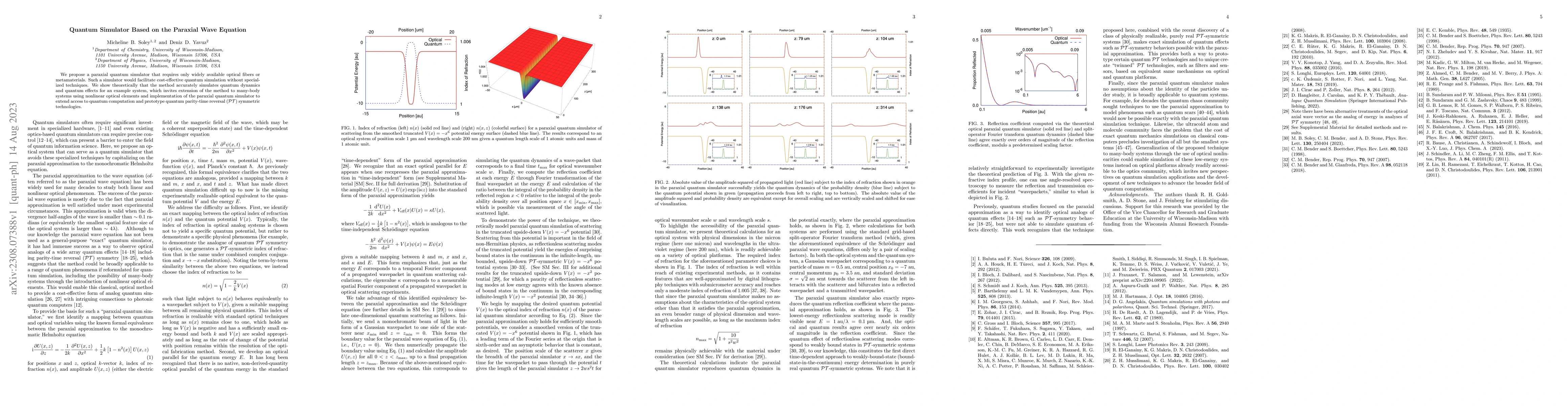 Thumbnail for Quantum Simulator Based on the Paraxial Wave Equation