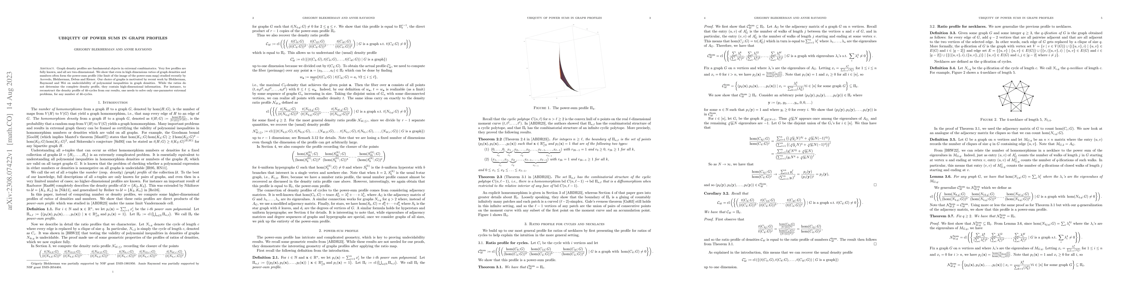 Thumbnail for Ubiquity of power sums in graph profiles
