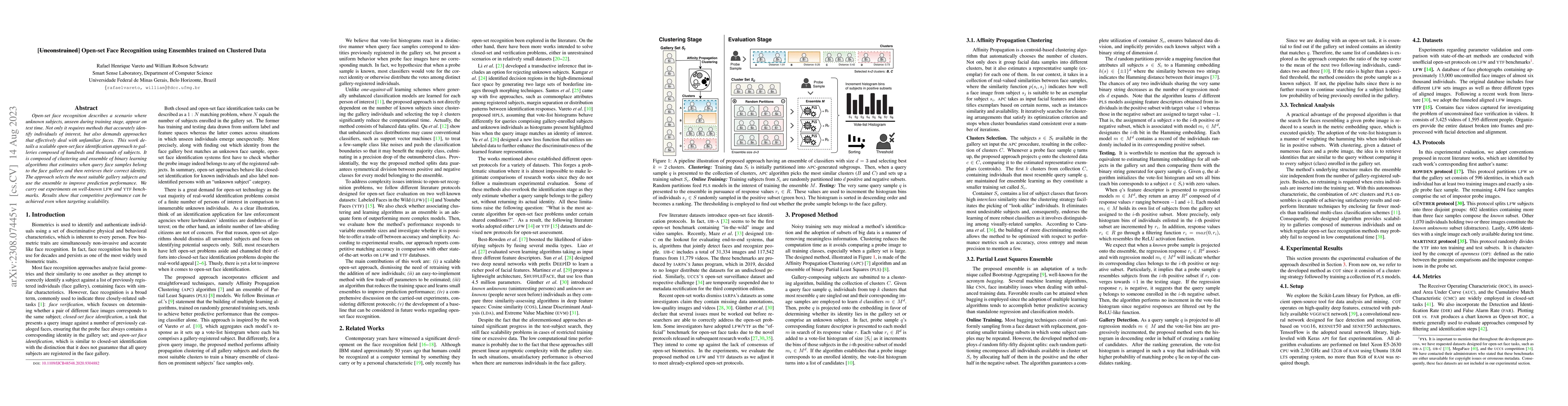 Thumbnail for Open-set Face Recognition using Ensembles trained on Clustered Data