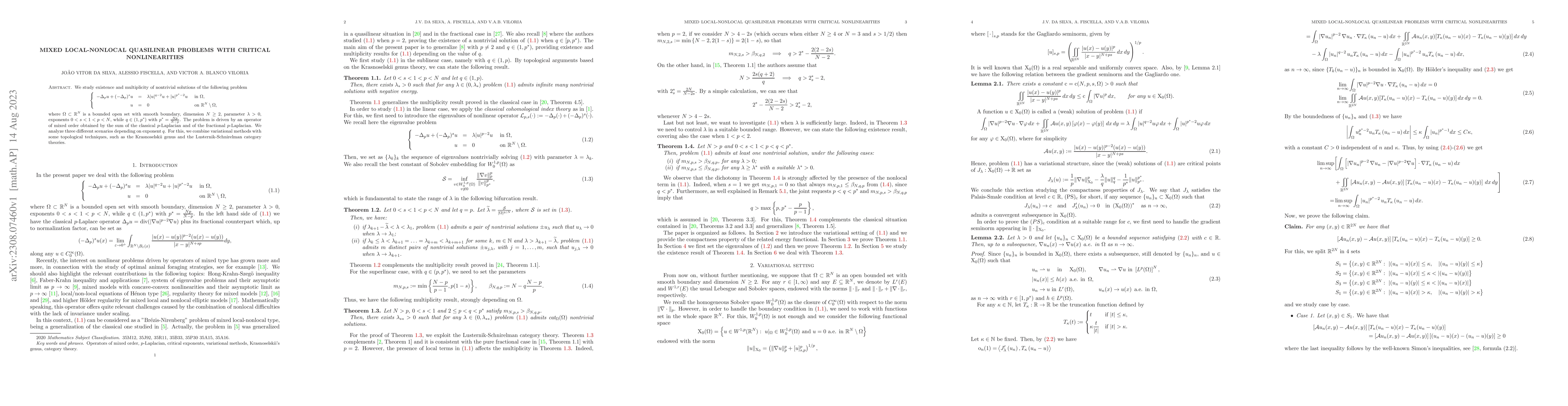 Thumbnail for Mixed local-nonlocal quasilinear problems with critical nonlinearities