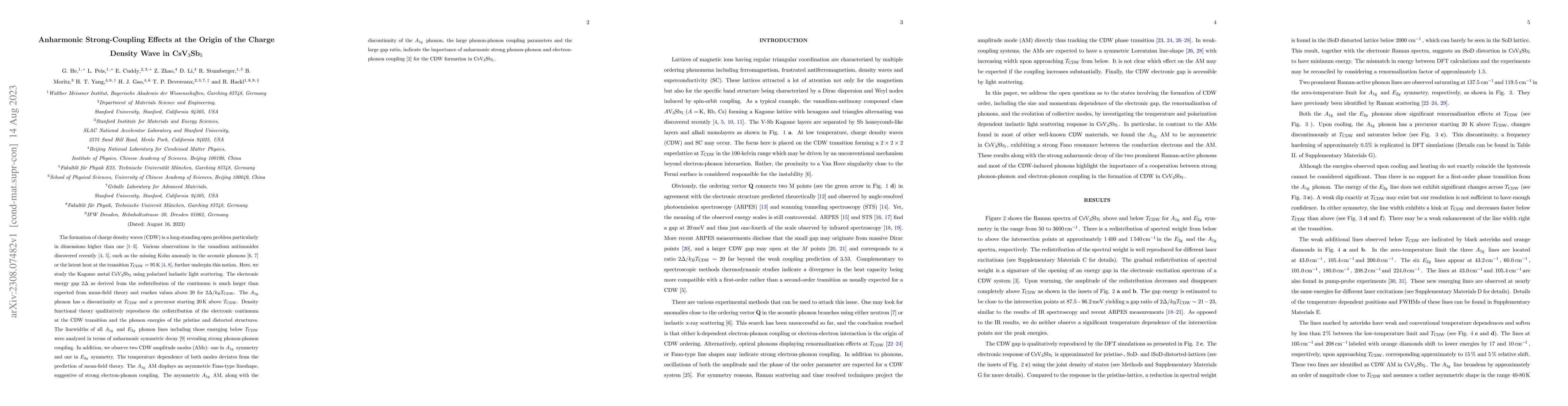 Thumbnail for Anharmonic Strong-Coupling Effects at the Origin of the Charge Density
  Wave in CsV$_3$Sb$_5$