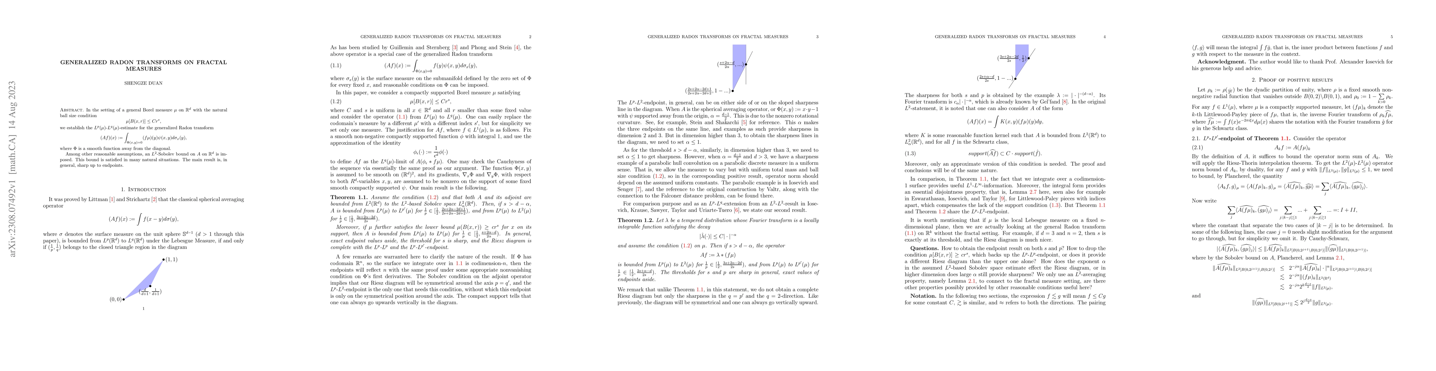 Thumbnail for generalized Radon transforms on fractal measures
