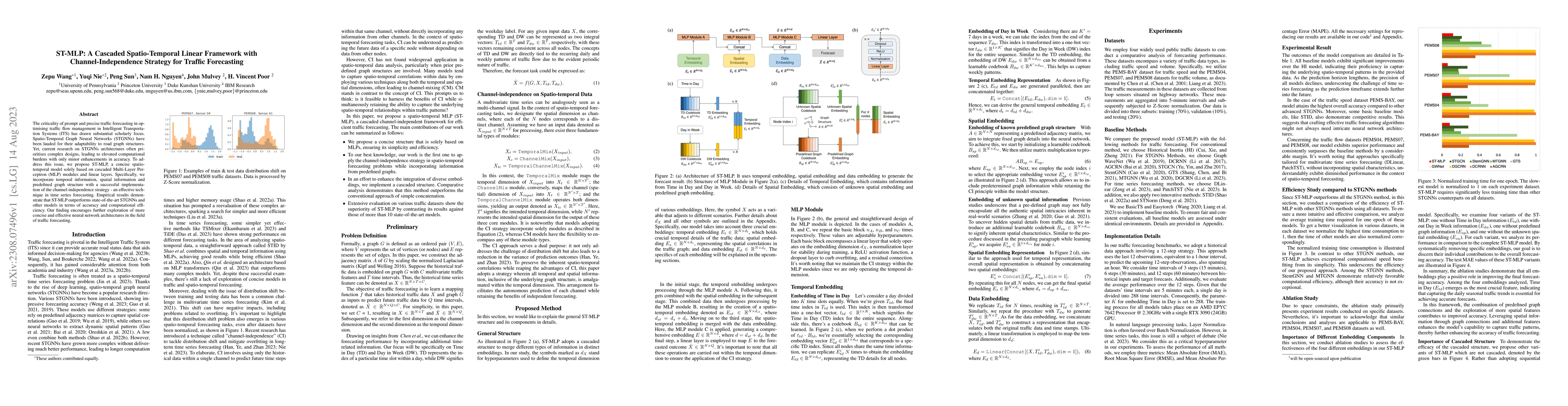 Thumbnail for ST-MLP: A Cascaded Spatio-Temporal Linear Framework with
  Channel-Independence Strategy for Traffic Forecasting