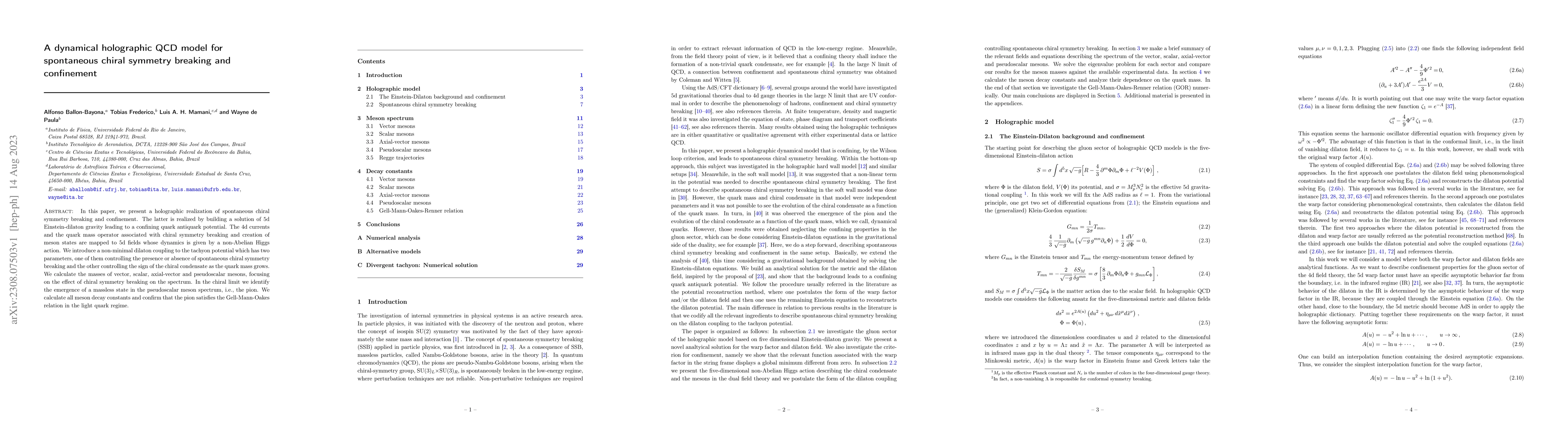 Thumbnail for A dynamical holographic QCD model for spontaneous chiral symmetry
  breaking and confinement