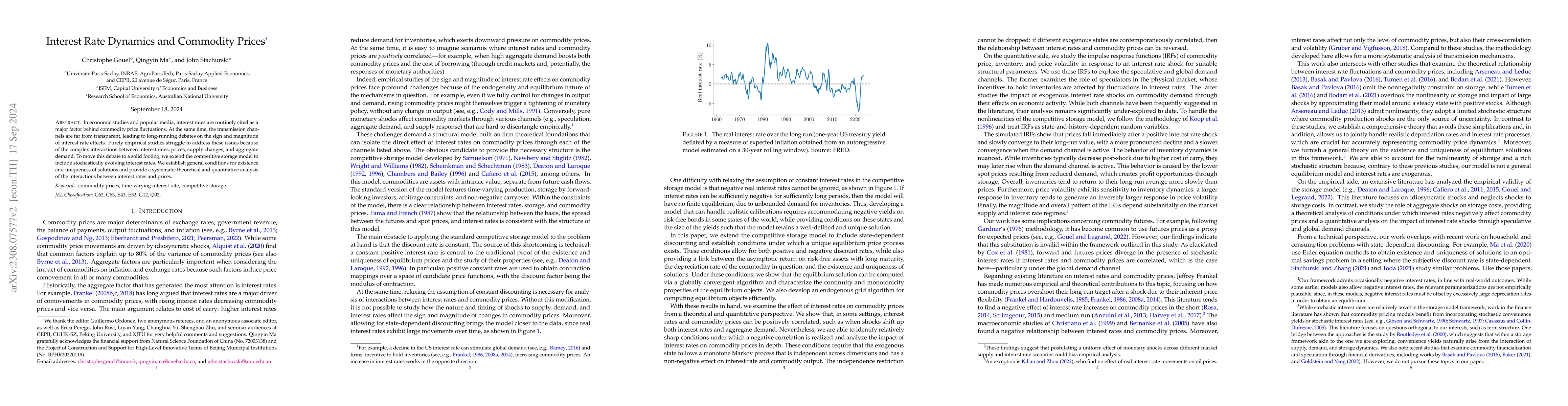 Thumbnail for Interest Rate Dynamics and Commodity Prices