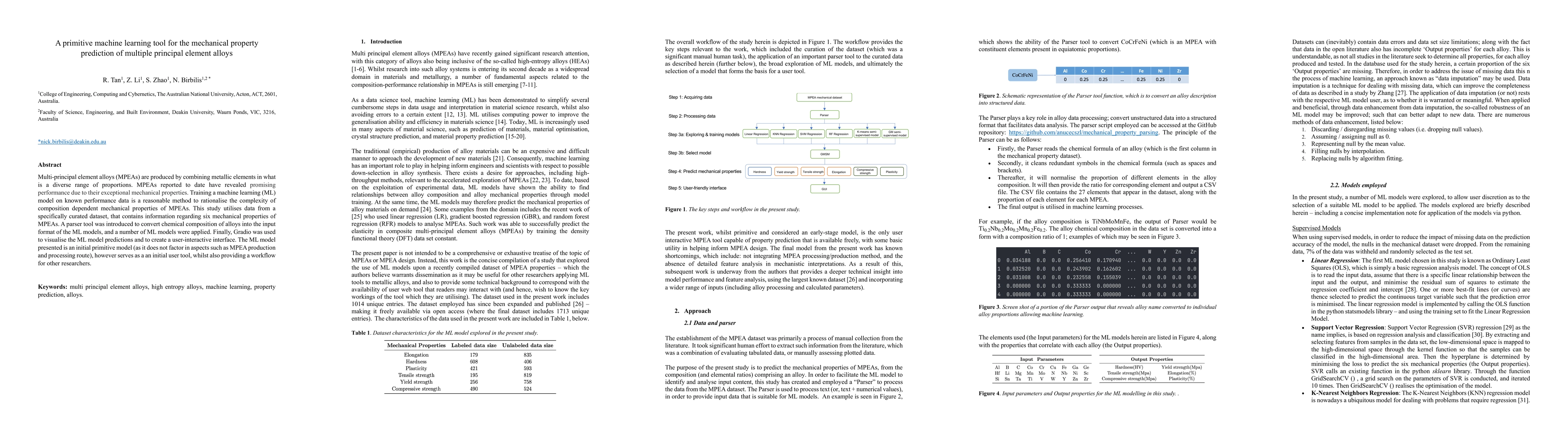 Thumbnail for A primitive machine learning tool for the mechanical property prediction
  of multiple principal element alloys