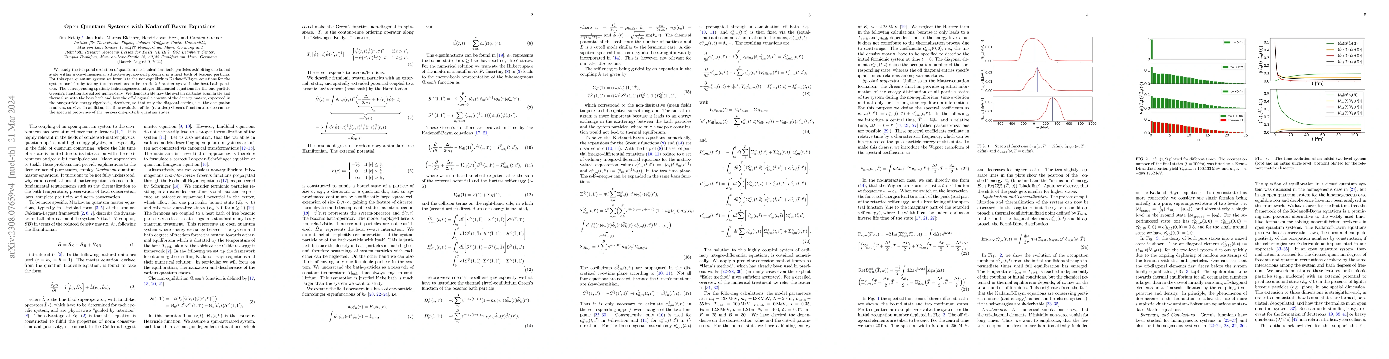 Thumbnail for Open Quantum Systems with Kadanoff-Baym Equations