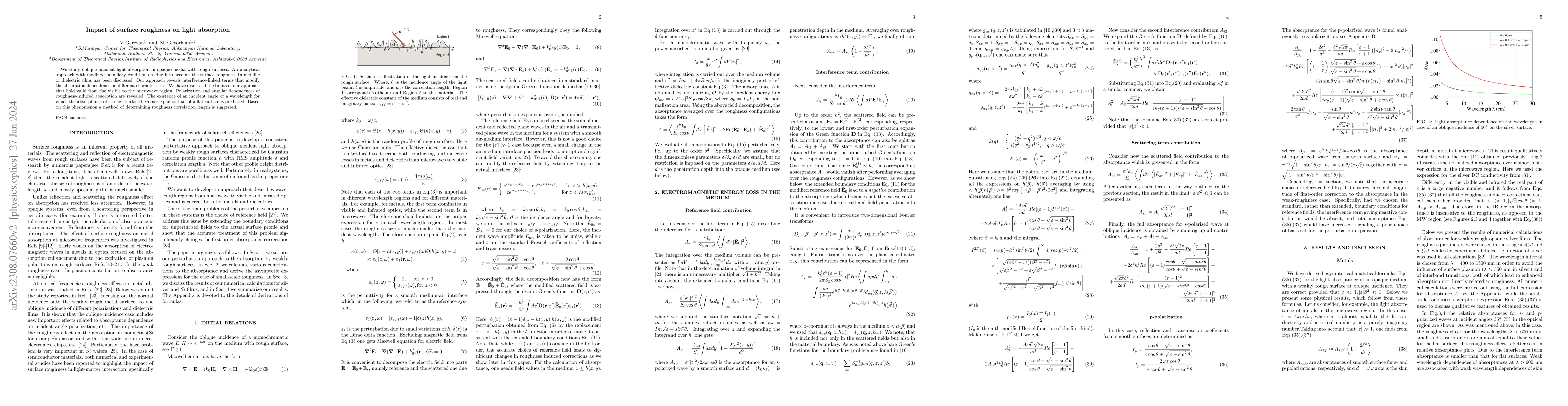 Thumbnail for Impact of Surface Roughness on Light Absorption