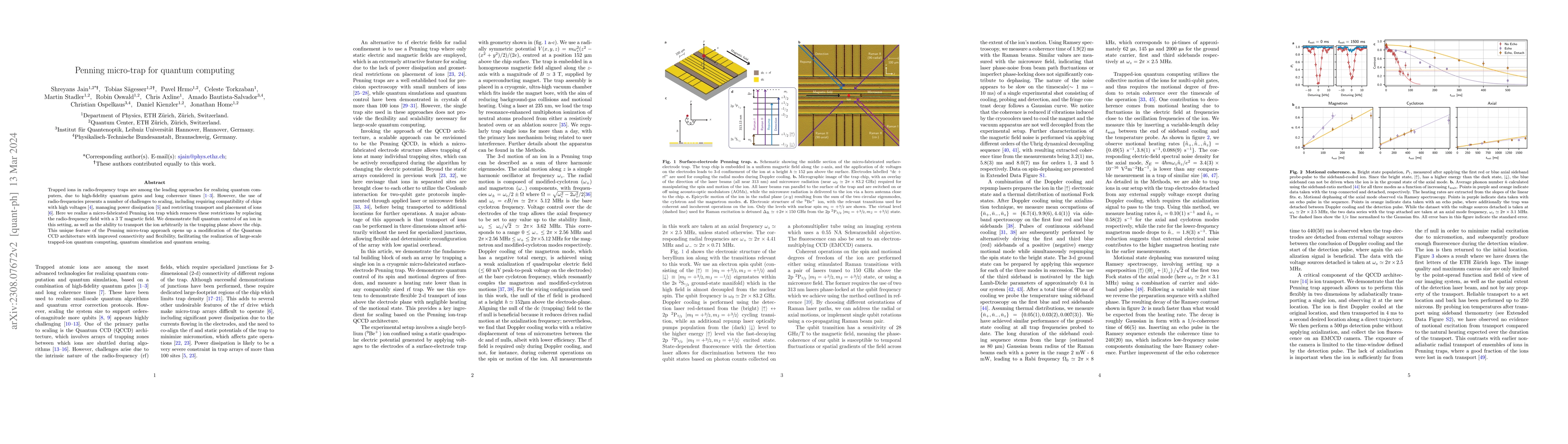 Thumbnail for Penning micro-trap for quantum computing