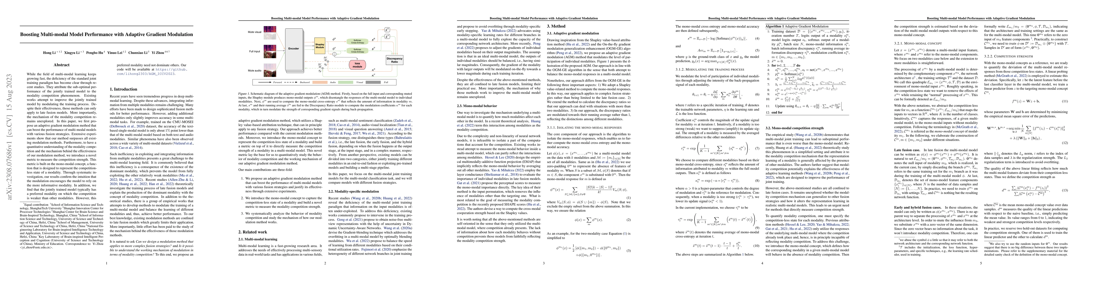 Thumbnail for Boosting Multi-modal Model Performance with Adaptive Gradient Modulation