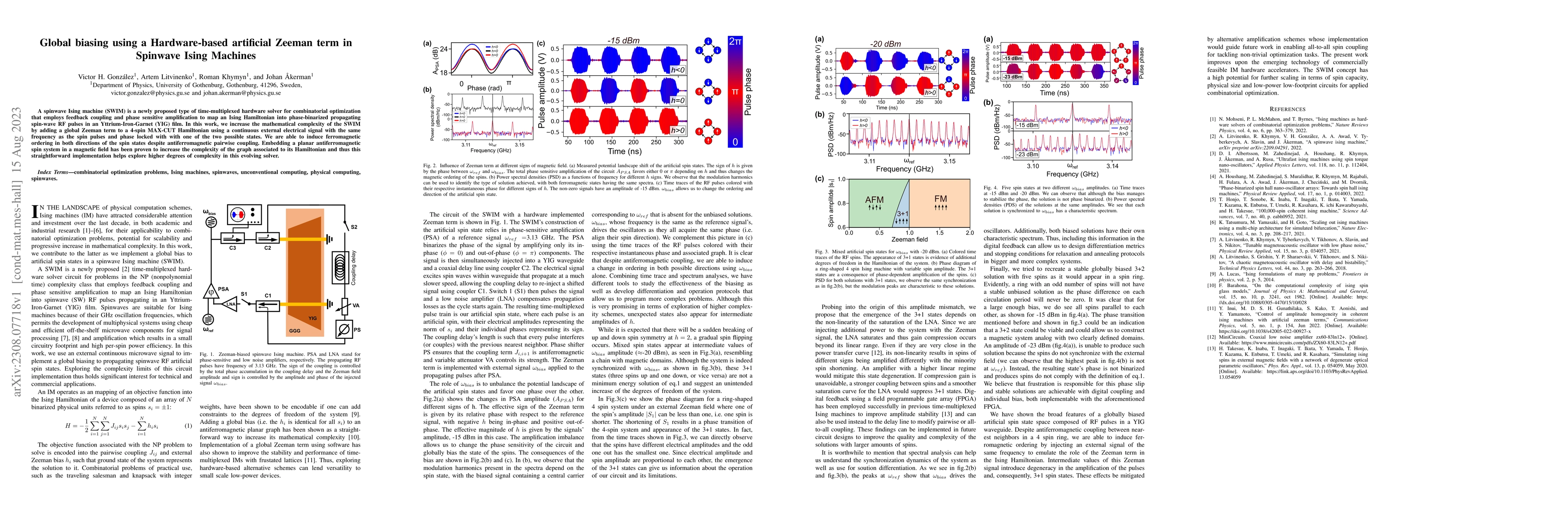 Thumbnail for Global biasing using a Hardware-based artificial Zeeman term in Spinwave
  Ising Machines