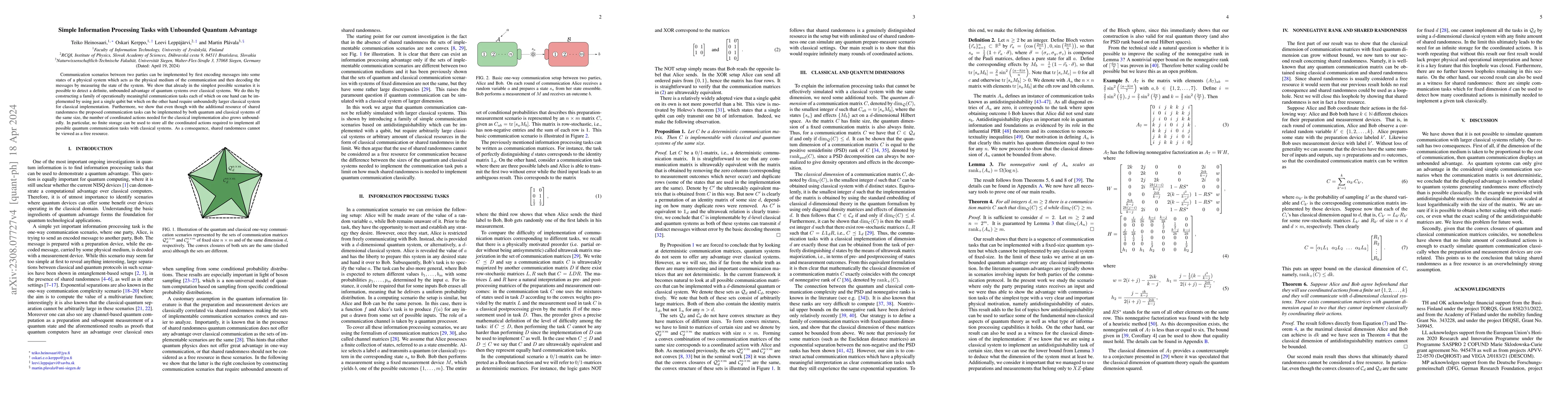 Thumbnail for Simple Information Processing Tasks with Unbounded Quantum Advantage