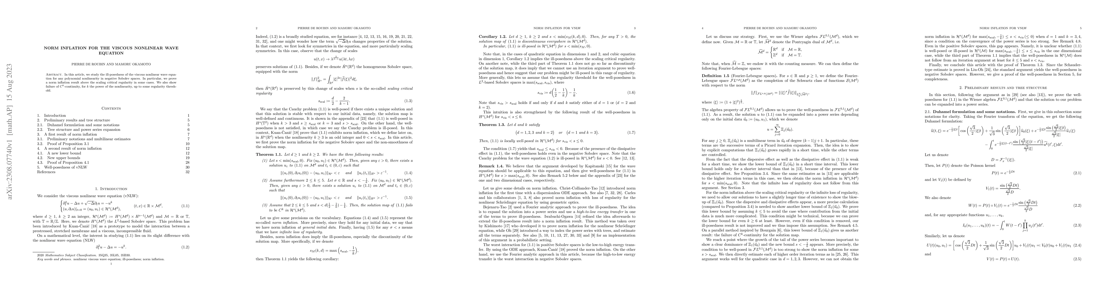 Thumbnail for Norm inflation for the viscous nonlinear wave equation
