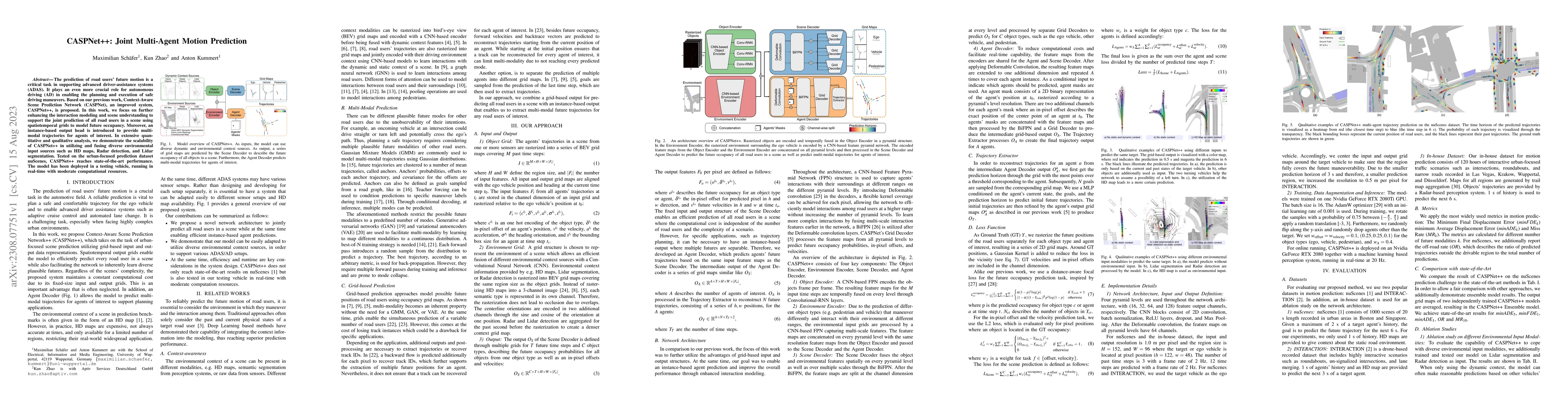 Thumbnail for CASPNet++: Joint Multi-Agent Motion Prediction