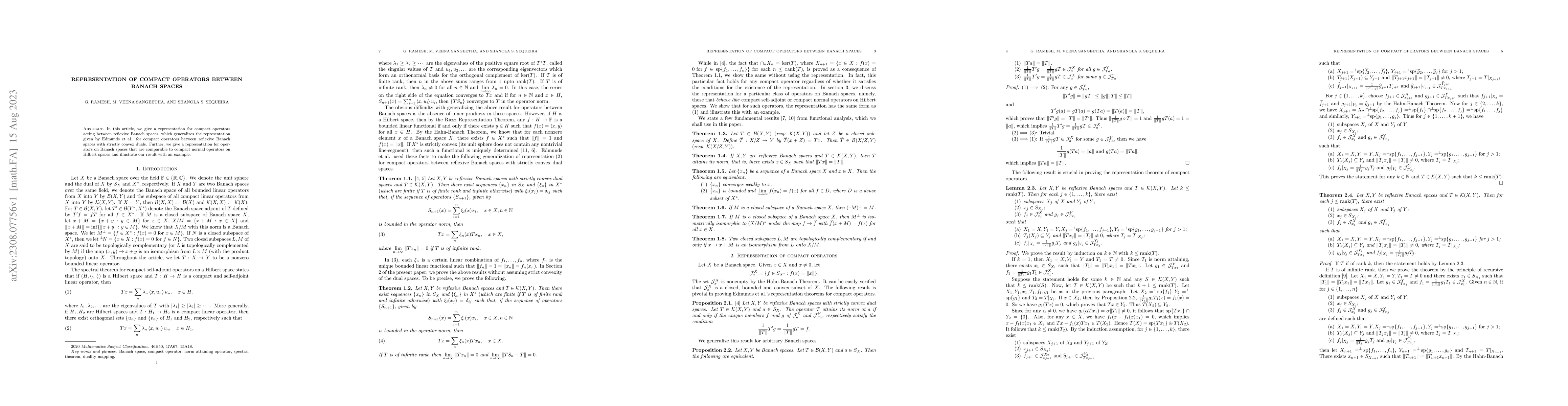 Thumbnail for Representation of Compact Operators between Banach spaces