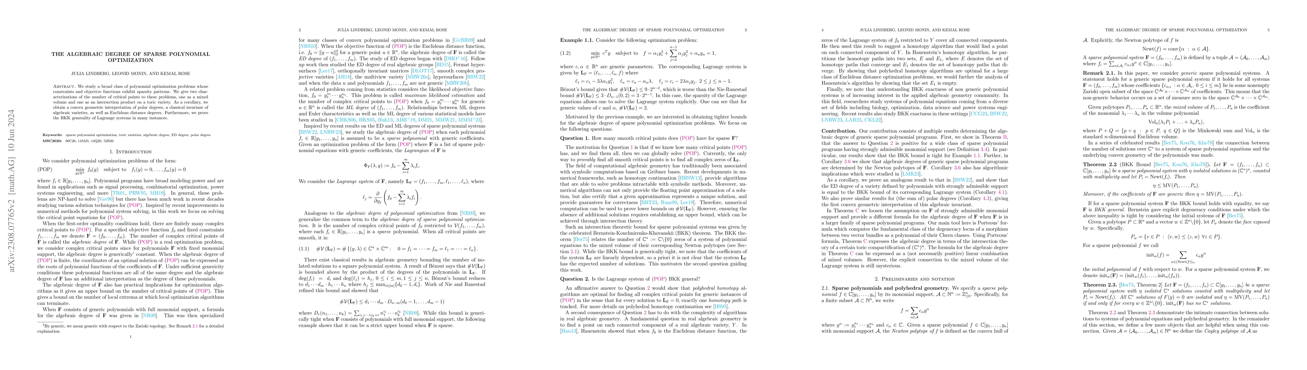 Thumbnail for The algebraic degree of sparse polynomial optimization