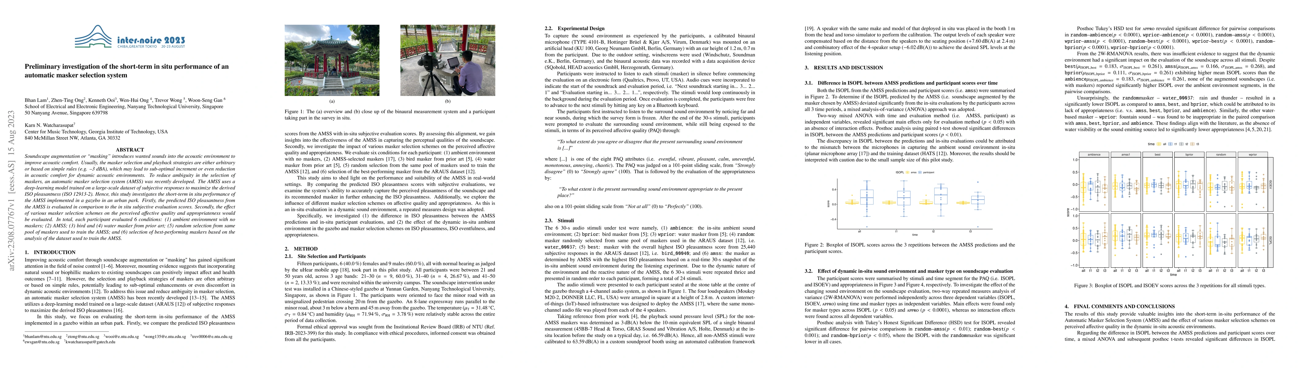Thumbnail for Preliminary investigation of the short-term in situ performance of an
  automatic masker selection system