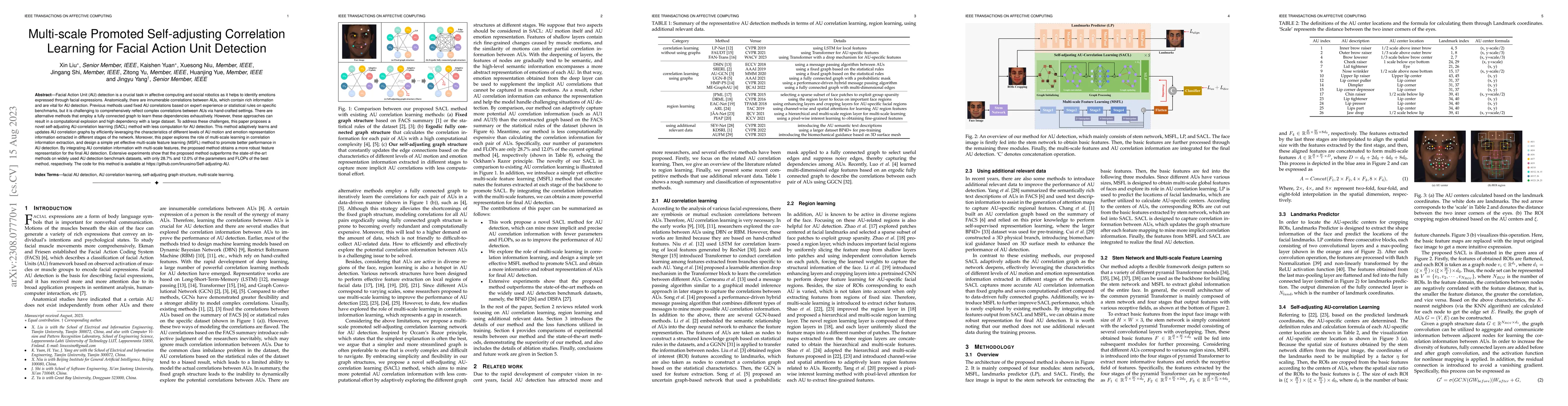 Thumbnail for Multi-scale Promoted Self-adjusting Correlation Learning for Facial
  Action Unit Detection