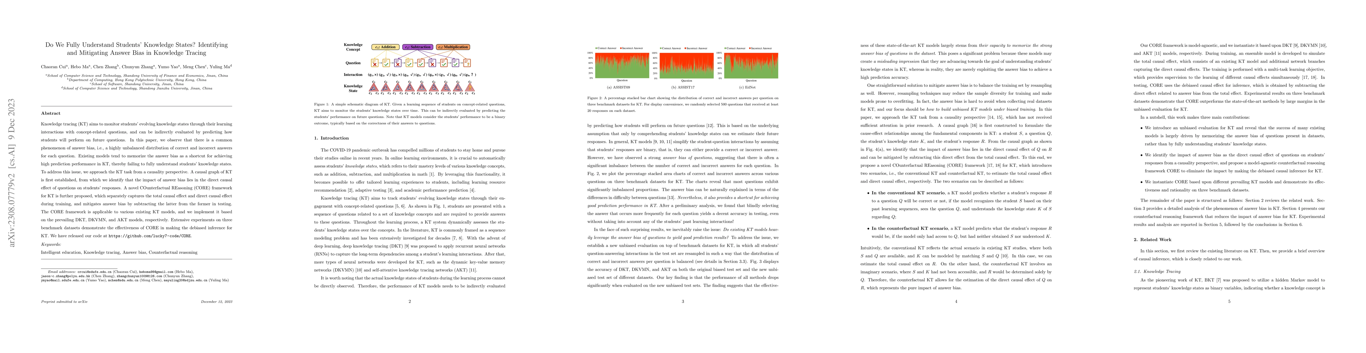 Thumbnail for Do We Fully Understand Students' Knowledge States? Identifying and
  Mitigating Answer Bias in Knowledge Tracing