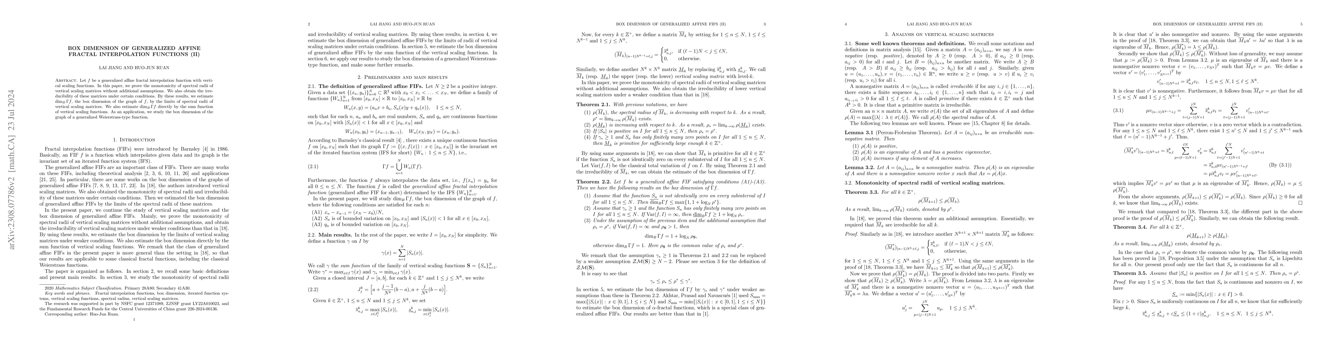 Thumbnail for Box dimension of generalized affine fractal interpolation functions (II)