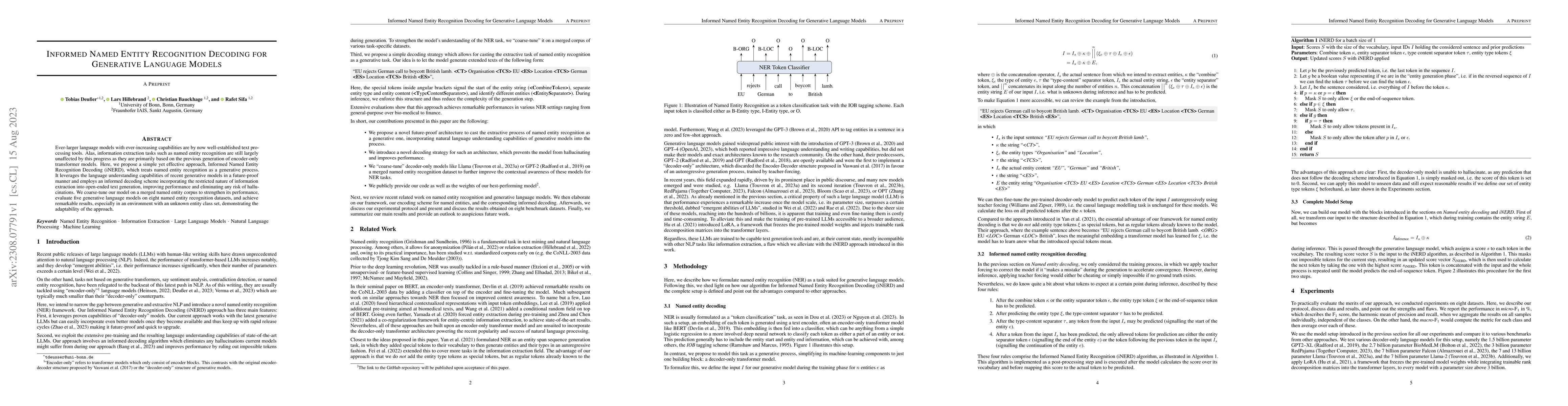 Thumbnail for Informed Named Entity Recognition Decoding for Generative Language
  Models