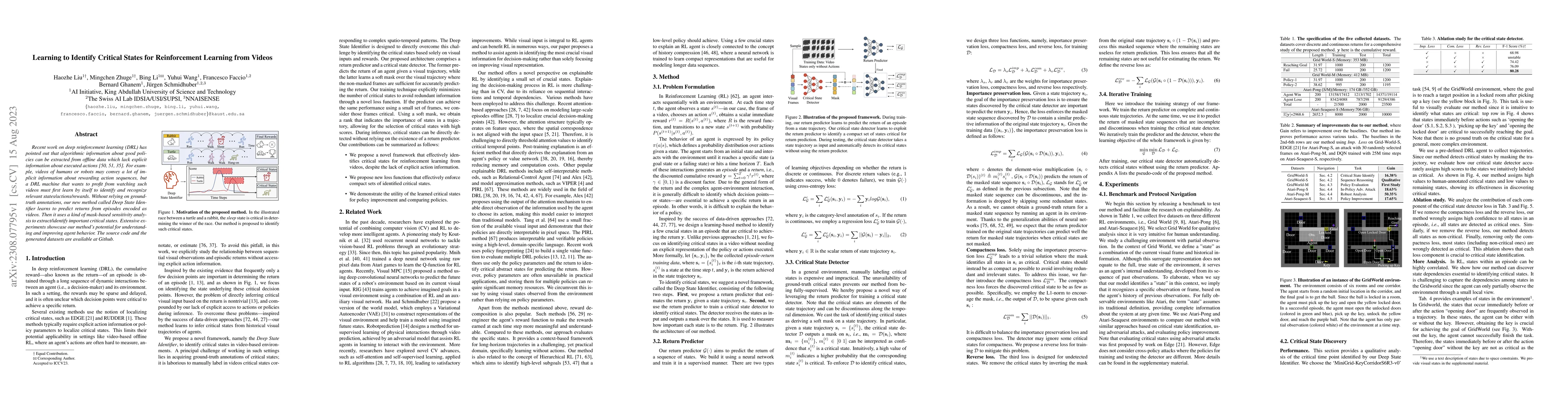Thumbnail for Learning to Identify Critical States for Reinforcement Learning from
  Videos