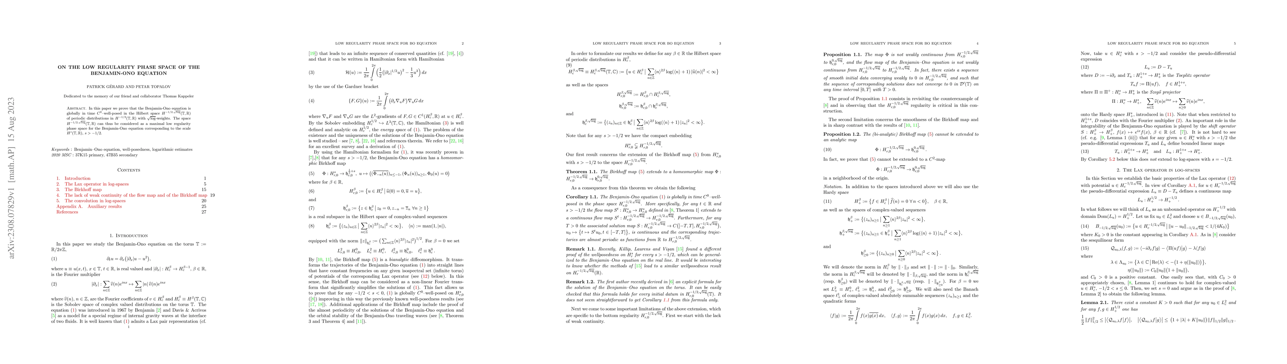 Thumbnail for On the low regularity phase space of the Benjamin-Ono equation