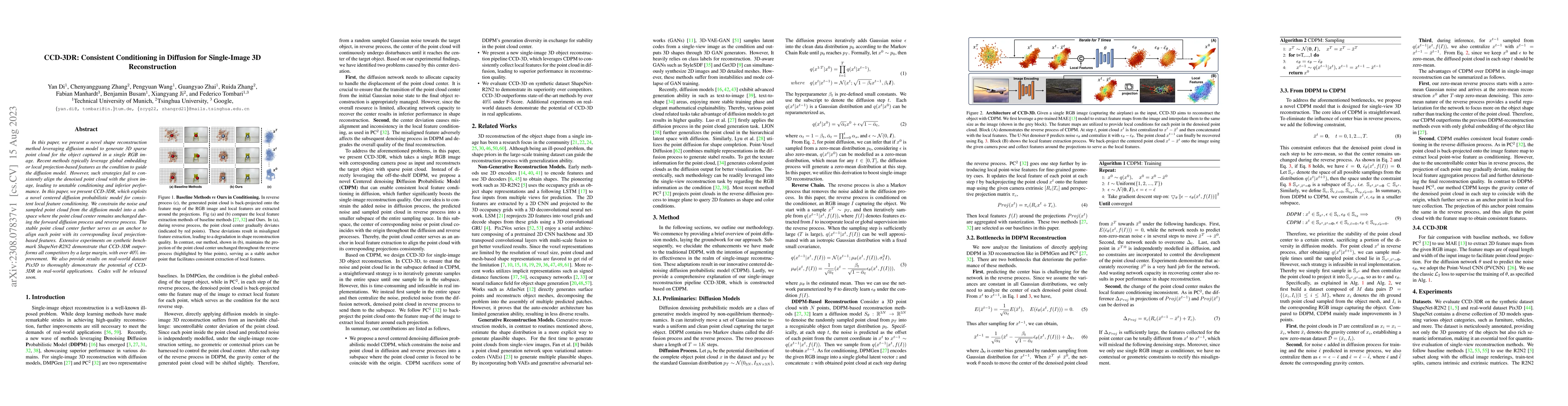 Thumbnail for CCD-3DR: Consistent Conditioning in Diffusion for Single-Image 3D
  Reconstruction