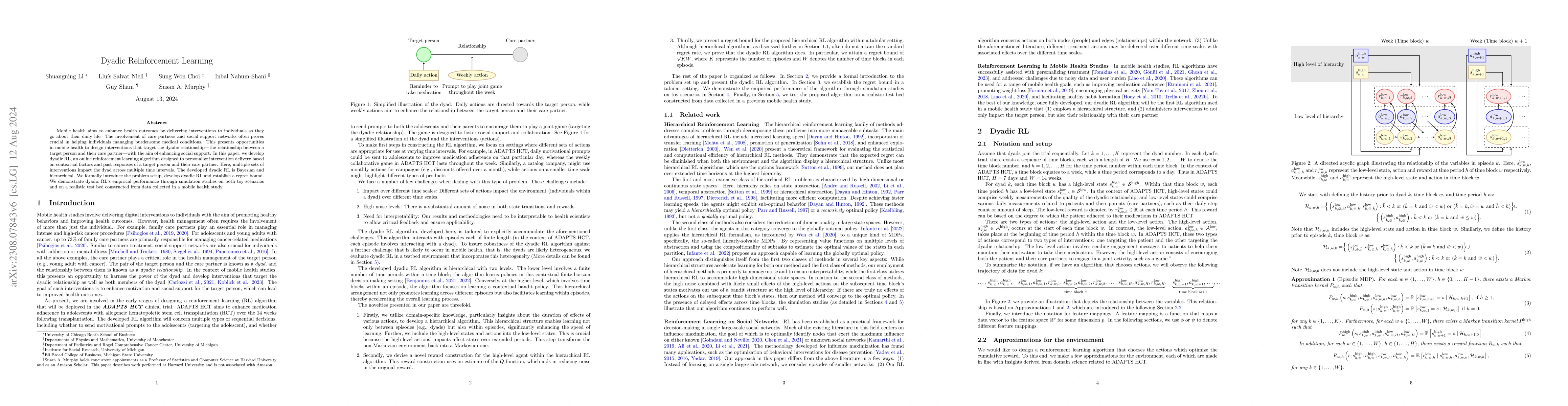 Thumbnail for Dyadic Reinforcement Learning