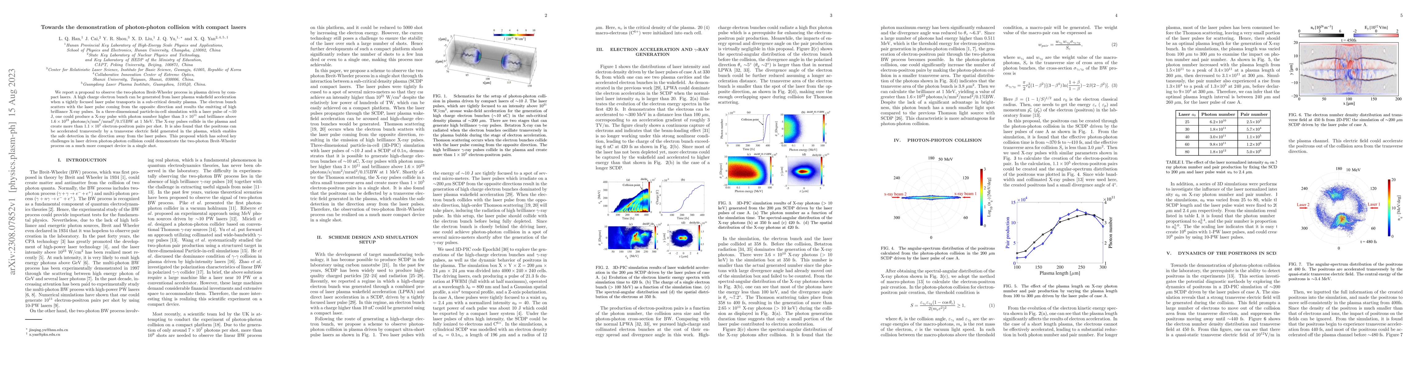 Thumbnail for Towards the demonstration of photon-photon collision with compact lasers