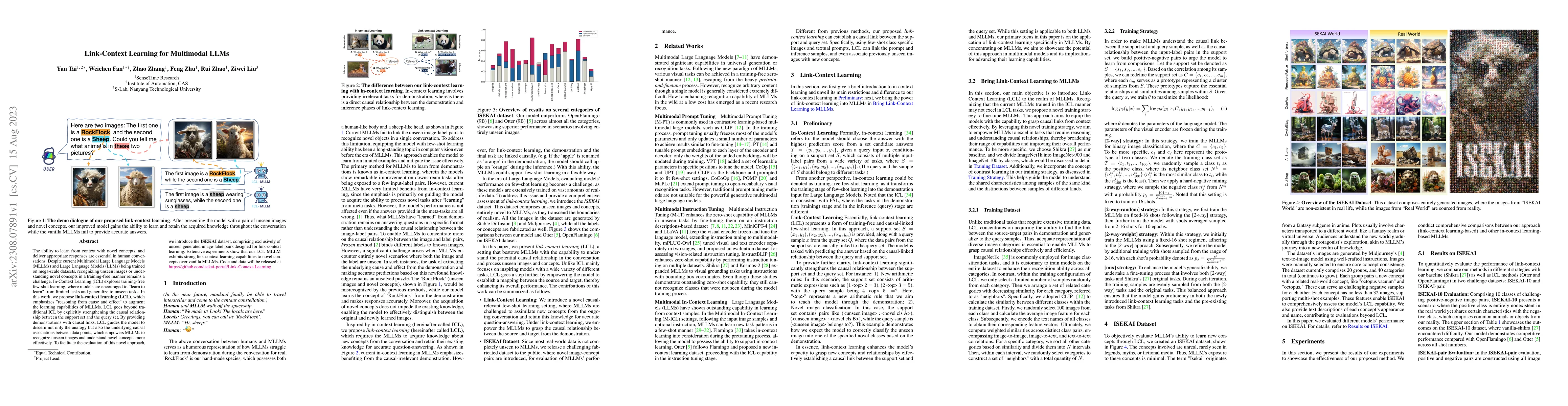 Thumbnail for Link-Context Learning for Multimodal LLMs