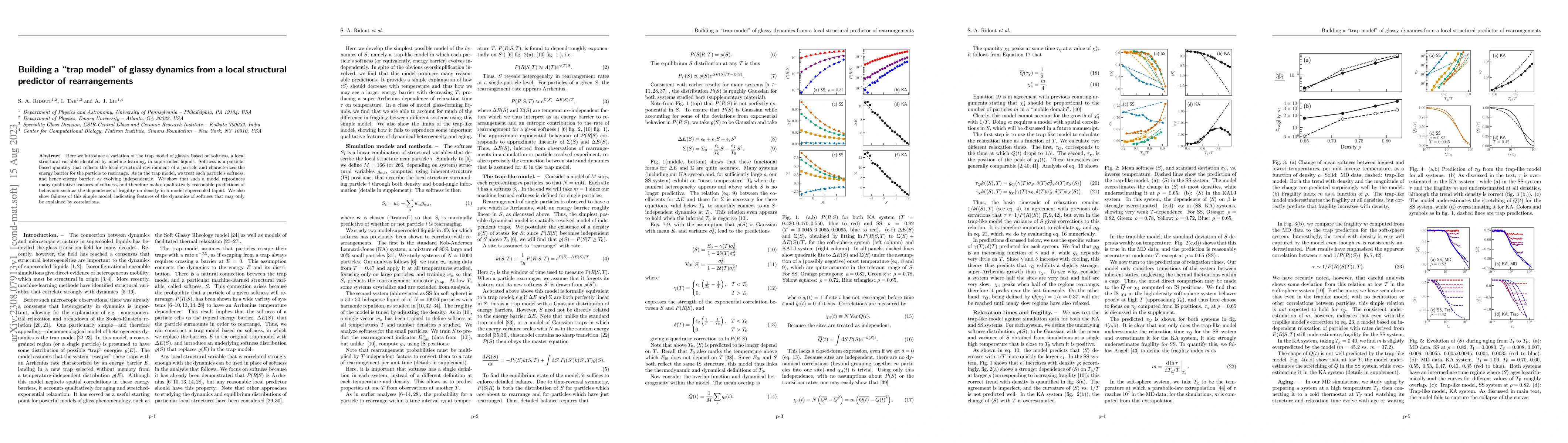 Thumbnail for Building a "trap model" of glassy dynamics from a local structural
  predictor of rearrangements