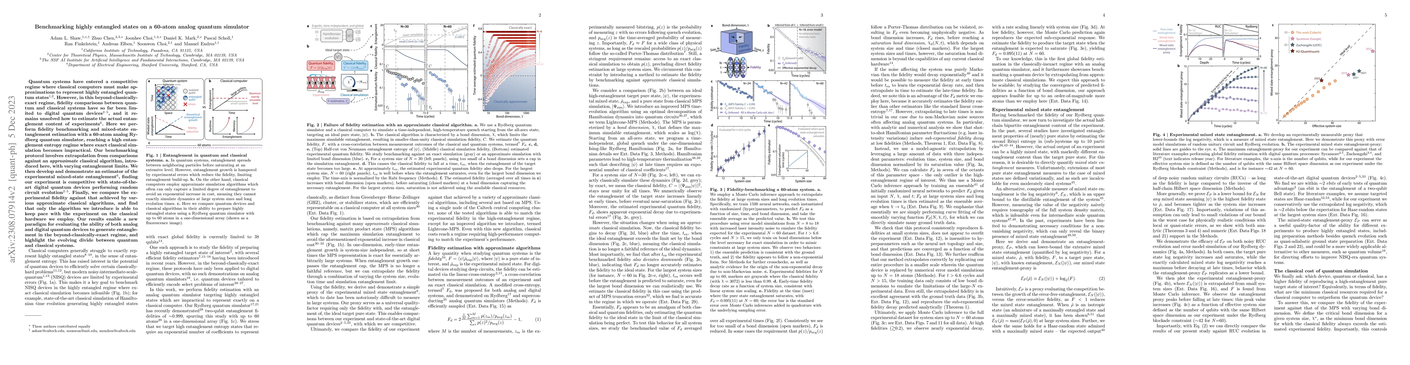 Thumbnail for Benchmarking highly entangled states on a 60-atom analog quantum
  simulator