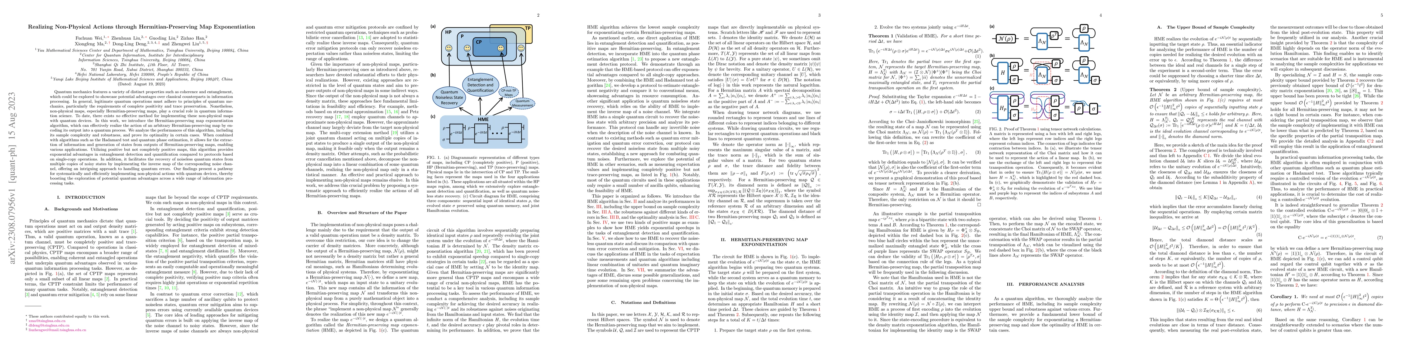 Thumbnail for Realizing Non-Physical Actions through Hermitian-Preserving Map
  Exponentiation