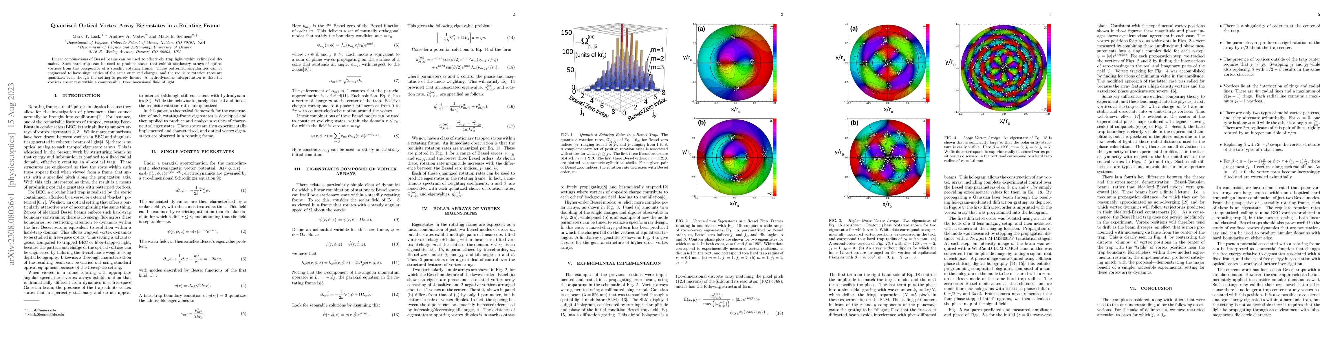 Thumbnail for Quantized Optical Vortex-array Eigenstates in a Rotating Frame