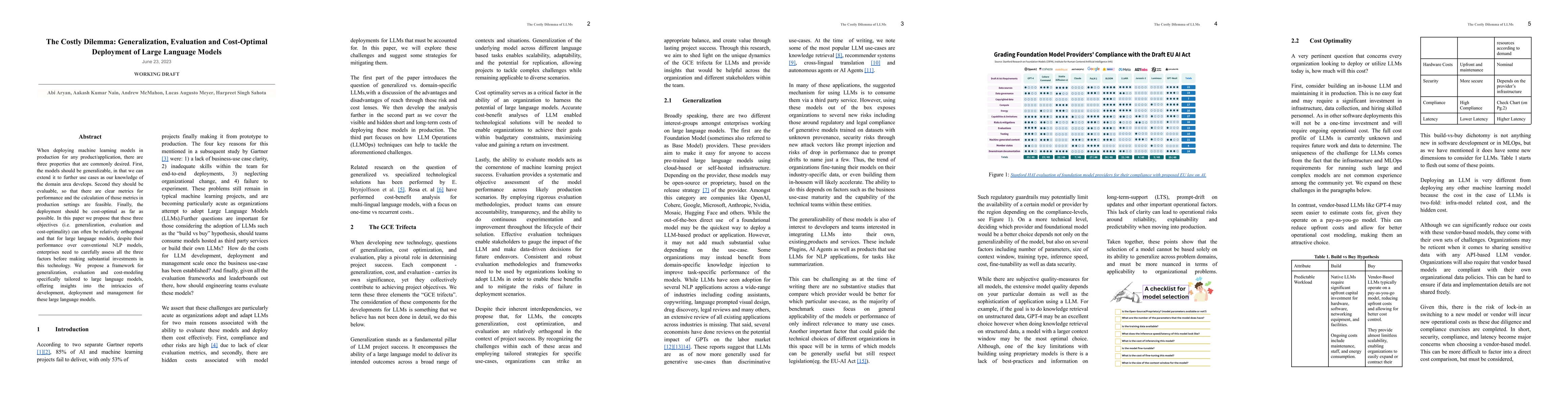 Thumbnail for The Costly Dilemma: Generalization, Evaluation and Cost-Optimal
  Deployment of Large Language Models